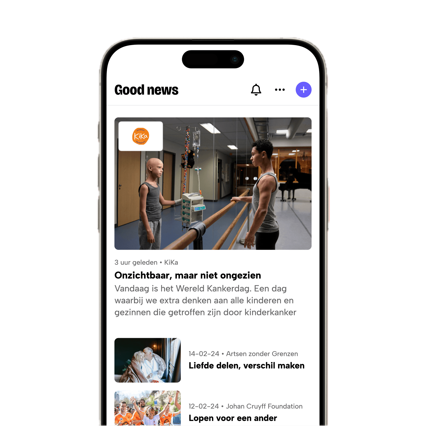 image of the goodshift app featuring how you can Zie de impact die we samen maken